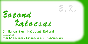 botond kalocsai business card